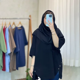 مانتو دانشجویی جلو بسته مدل ملودی
