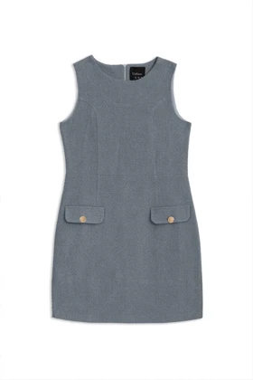 پیراهن کوک دوزی - 9095 (آبی)