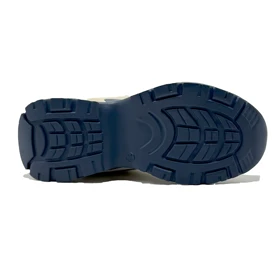 کتانی اسپرت زنانه رنگ کرم سرمه‌ای مدل نیوبالانس New balance