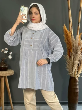 تونیک لینن نخ راه راه کد 1140