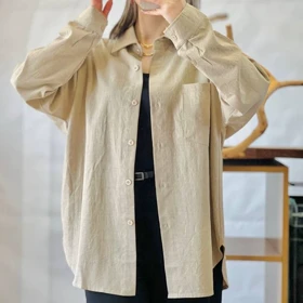 شومیز لینن تک جیب آرامیس