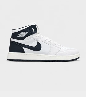 کتانی نایک Air Jordan 1 سفید مشکی مدل 9702 استایل کلاسیک و خیابانی