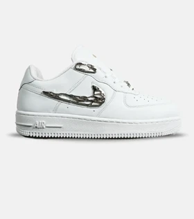 کفش کتانی مردانه و زنانه سفید نایک NIKE AIR FORCE 1.7 lv8 White gold مدل 7060