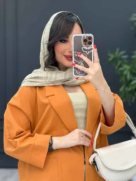 مانتو لینن بغل چاک پشت پاگن دار