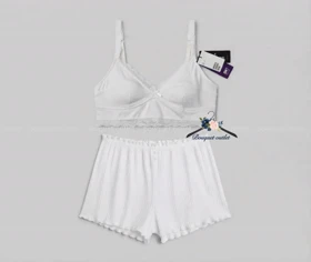 ست نیم‌تنه و شورتک راحتی برند H&M