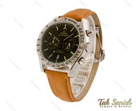 ساعت امگا مردانه اسپیدمستر بند چرمی عسلی Omega-4133-G