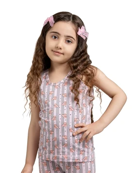 زیرپوش دخترانه نخ پنبه طرح نیلا سیلکا