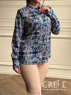 شومیز یقه مردانه طرحدار
