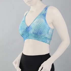 نیم‌تنه ورزشی زنانه مدل CT3562 فیروزه ای