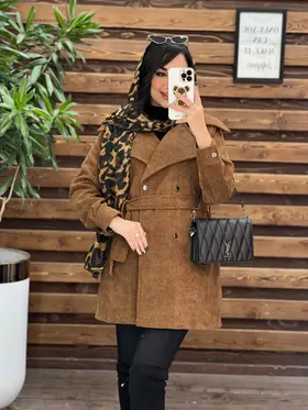 مانتو کبریتی چهاردکمه کمردار