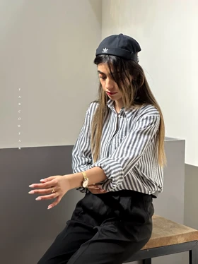 شومیز راه راه زنانه کو 1035