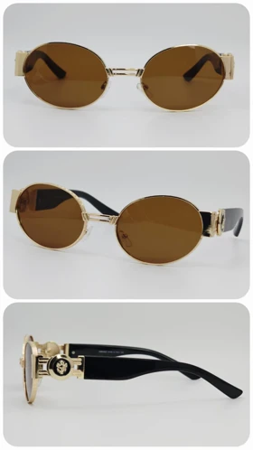 عینک آفتابی زنانه ورساچه Versace ضد اشعه UV400 ایتالیایی (مشکی قهوه ای)