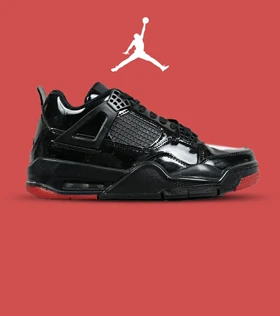 کتانی ساق‌دار زنانه و مردانه مشکی Nike air jordan 4 مدل 6818