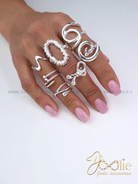مجموعه 8 عددی انگشتر زنانه کدR4158