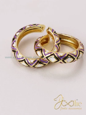 انگشتر زنانه میناکاری کد R4119 (سفید)