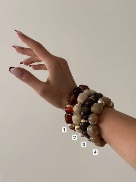 دستبند کشی رزینی وارداتی مهره دار