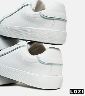 کفش کتانی مردانه سفید آبی PULL&BEAR
