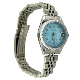 ساعت مچی زنانه نقره ای، طرح رولکس شیک