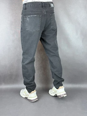 شلوار مام فیت مردانه ذغالی 121