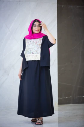 مانتو کرسپو سوزن دوزی با دامن