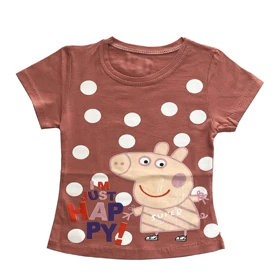 ست تیشرت و شلوارک دخترانه مدل بیا پینگ کد PJ1053