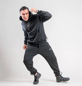 ست هودی و شلوار جاگر نایک مشکی