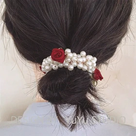 کش مرواریدی گل رز