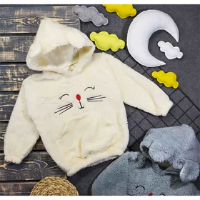 هودی بره ای دخترانه طرح گربه