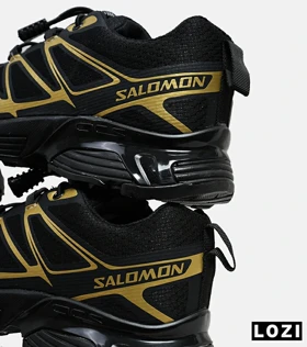 کفش کتانی مشکی طلایی Salomon xt-6