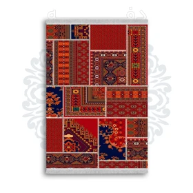 *جدید* فرشینه از جنس پارچه شانل مخمل ترک طرح فانتزی برند دفه کد 299