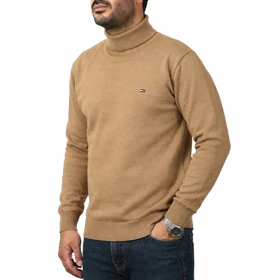 پلیور بافت یقه اسکی مردانه مدل 689855