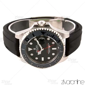 ساعت رولکس یاخ مستر مردانه سیلور مشکی بند رابر 102582