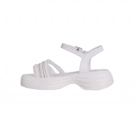 صندل زنانه بندی مدل نیشا-سفید 6798