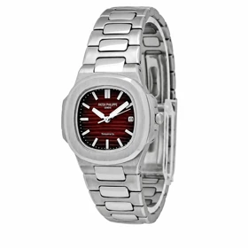 ساعت زنانه پتک فیلیپ ناتیلوس مدل Patek 7246-L سیلور صفحه زرشکی لوکس