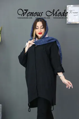 مانتو لینن کلاه دار