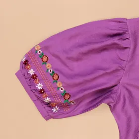 بلوز گلدوزی اطلس