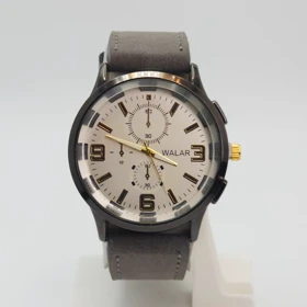 ساعت مچی مردانه والار Walar WG0239 با موتور کوارتز و سبک 3موتوره (طوسی)