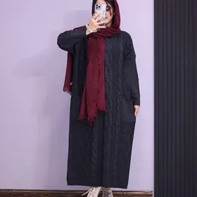 کفتان بلند زمستانه مدل هانا