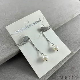 گوشواره زنانه بال فرشته مروارید دار 20362