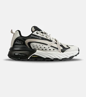 کفش کتانی طبی ورزشی کرم مشکی SKECHERS max protect v.2 مدل 8083