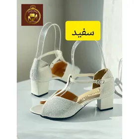 کفش صندل مجلسی نگینی دورمچی جلو باز زنانه پروانه