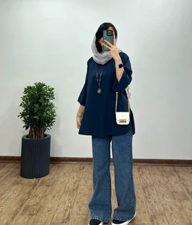 تونیک مانتویی لینن شاپرک