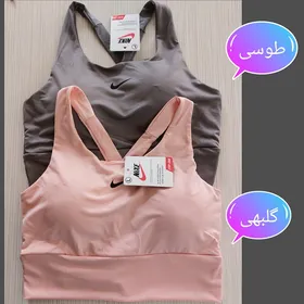 نیم‌تنه ورزشی زنانه پشت گره‌ای نایک