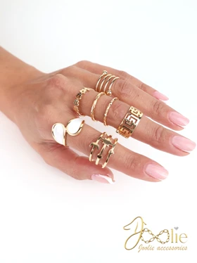 مجموعه 7 عددی انگشتر زنانه کدR4169 (طلایی)