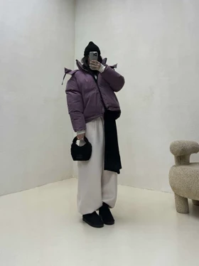 کاپشن کلاهدار 2 دکمه