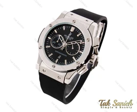 ساعت مچی هابلوت مردانه سه موتوره سیلور مشکی Hublot-3118-G