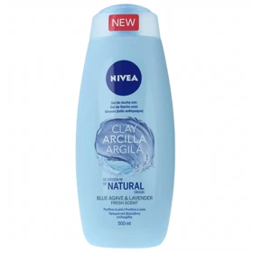 شامپو بدن کرمی لایه‌بردار نیوآ مدل Natural Clay Lavender مناسب انواع پوست حجم 500 میلی‌لیتر