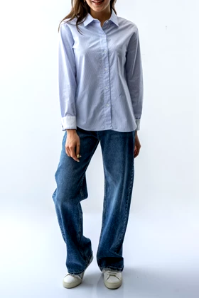 شومیز بیسیک راه دار ترکیبی زنانه