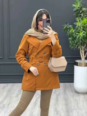 بارانی چهاردکمه آستین سگک