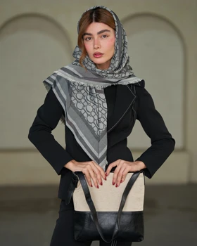 کیف کتان و چرم (کوچک) کنتراست 50138